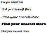 Font styles Different font styles