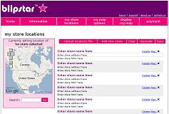 Example screenshot of store locations